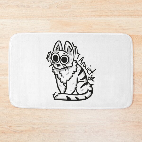 Item preview, Anxiety Cat Cute Cartoon Minimalist Line Art Illustration designed and sold by AloeMonstera.