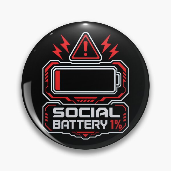 Item preview, Social Battery 1% Shirt, Introvert Funny Tee, Social Anxiety Shirt, Low Battery Humor, Anti Social Gift, Gamer Nerd Graphic Tee designed and sold by KAYJAY DESIGNS.