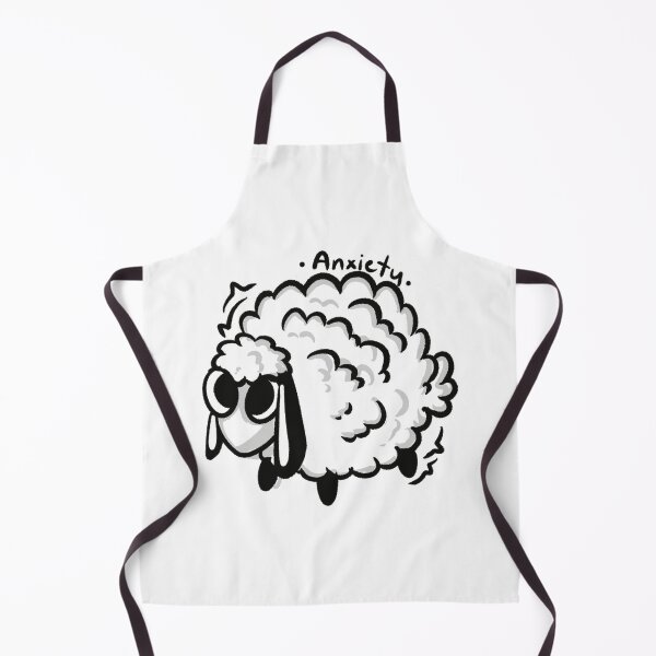 Item preview, Anxiety Sheep Cute Fluffy Cartoon Lamb Illustration designed and sold by AloeMonstera.
