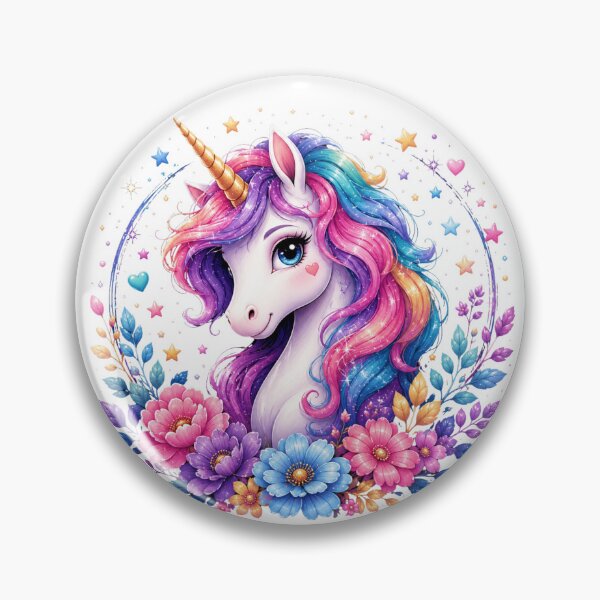 Item preview, Cute Pastel Unicorn with Flowers Magical Fantasy designed and sold by Mysthor-Designs.