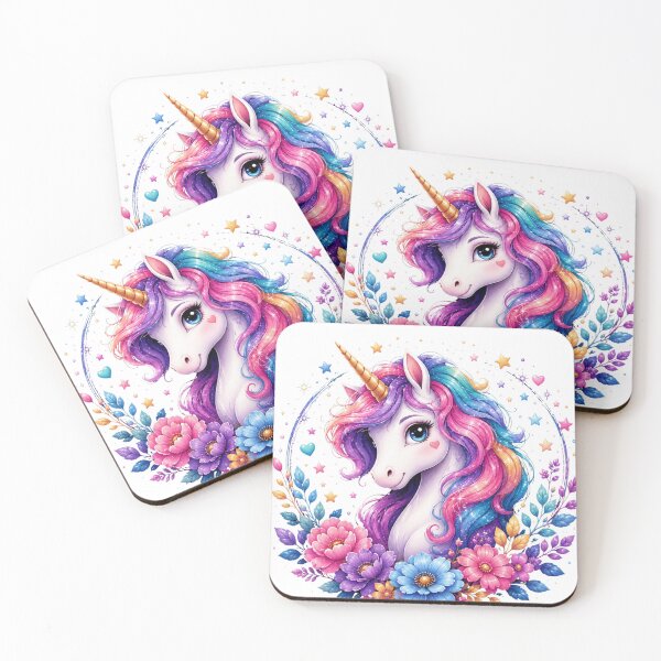 Item preview, Cute Pastel Unicorn with Flowers Magical Fantasy designed and sold by MySthore.