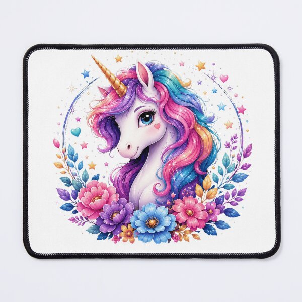 Item preview, Cute Pastel Unicorn with Flowers Magical Fantasy designed and sold by MySthore.