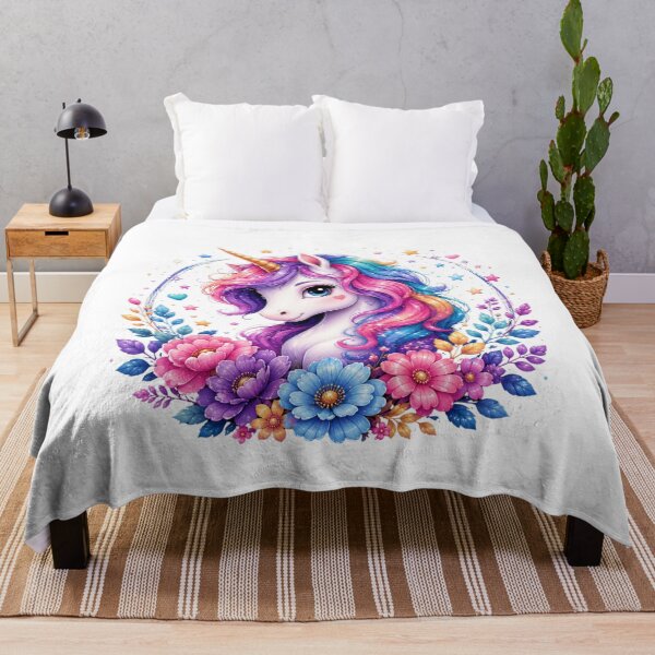 Item preview, Cute Pastel Unicorn with Flowers Magical Fantasy designed and sold by Mysthor-Designs.