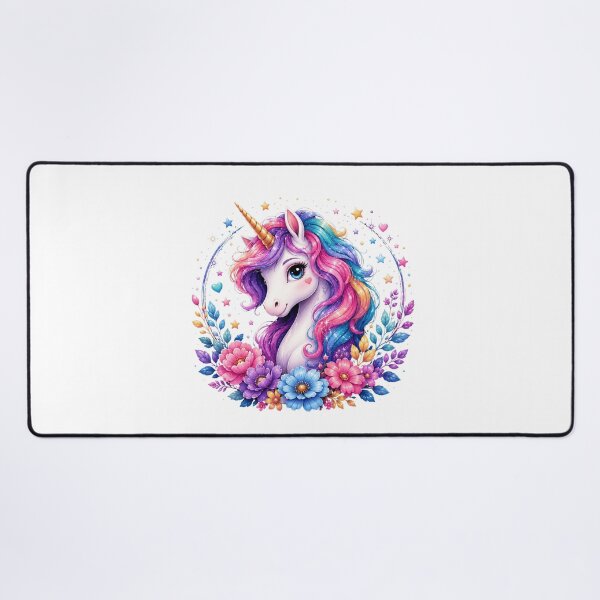 Item preview, Cute Pastel Unicorn with Flowers Magical Fantasy designed and sold by Mysthor-Designs.