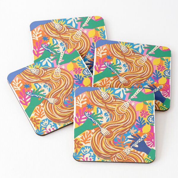 Item preview, Matisse Style Mediterranean Spaghetti Summer Cutout Art designed and sold by MoonOpuluna.