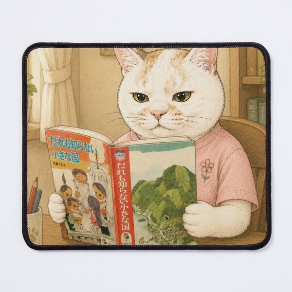 Item preview, Cat Reading a Japanese Children's Book designed and sold by Komatoya.
