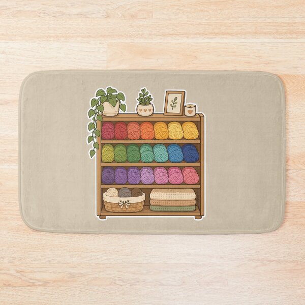 Item preview, Rainbow Yarn Shelf Crochet Yarn Storage designed and sold by SimplePoDesign.