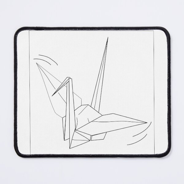 Item preview, Geometric origami crane on white background designed and sold by ChaReePat.