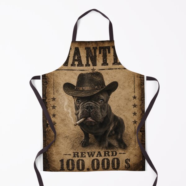 Item preview, The Most Wanted Frenchie in the Wild West designed and sold by CREATIVO STUDIO.