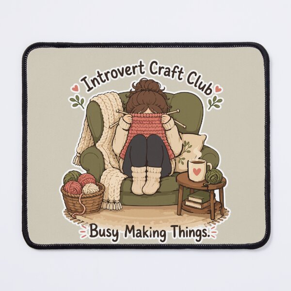 Item preview, Introvert Craft Club Sticker Cozy Knitting & Crochet designed and sold by SimplePoDesign.