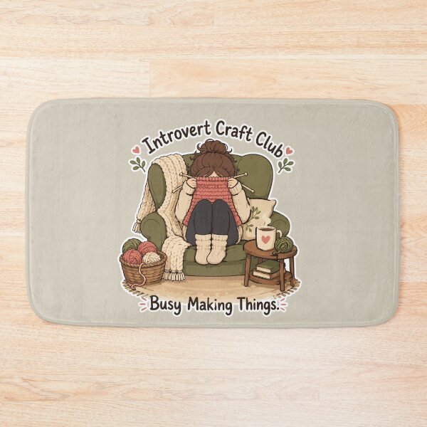 Item preview, Introvert Craft Club Sticker Cozy Knitting & Crochet designed and sold by SimplePoDesign.