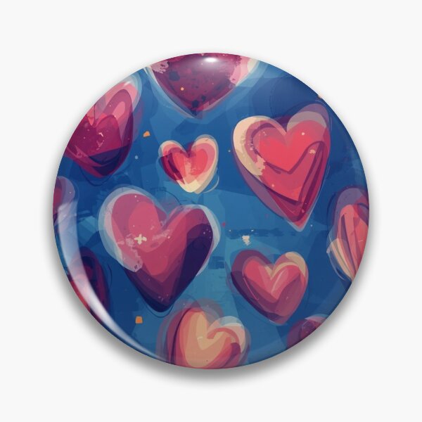 Item preview, Abstract Pink Hearts Pattern on Deep Blue | Romantic Watercolor Love Design designed and sold by Goca Shop.