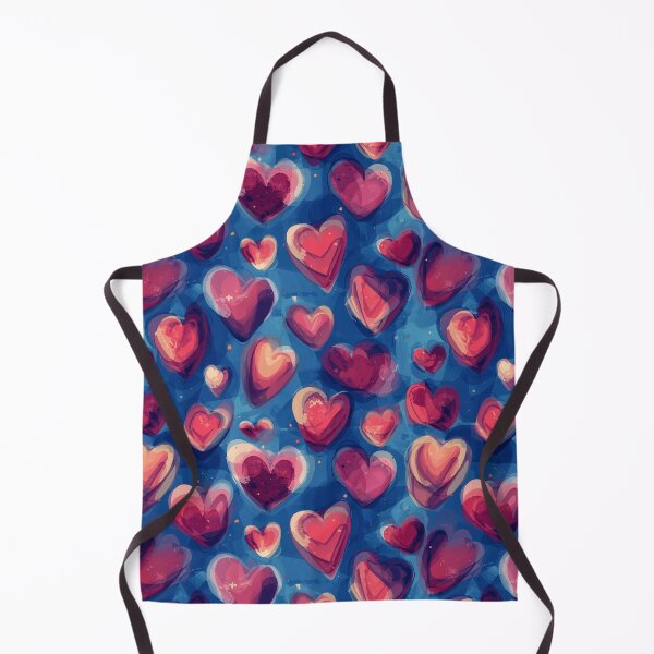 Item preview, Abstract Pink Hearts Pattern on Deep Blue | Romantic Watercolor Love Design designed and sold by Goca Shop.