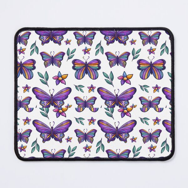Item preview, Colorful Butterfly Floral Pattern Purple Rainbow Boho Watercolor Nature Graphic T-Shirt designed and sold by DERA RAY.