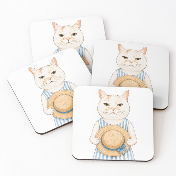 Item preview, Summer Grumpy Cat in Striped Dress designed and sold by Komatoya.