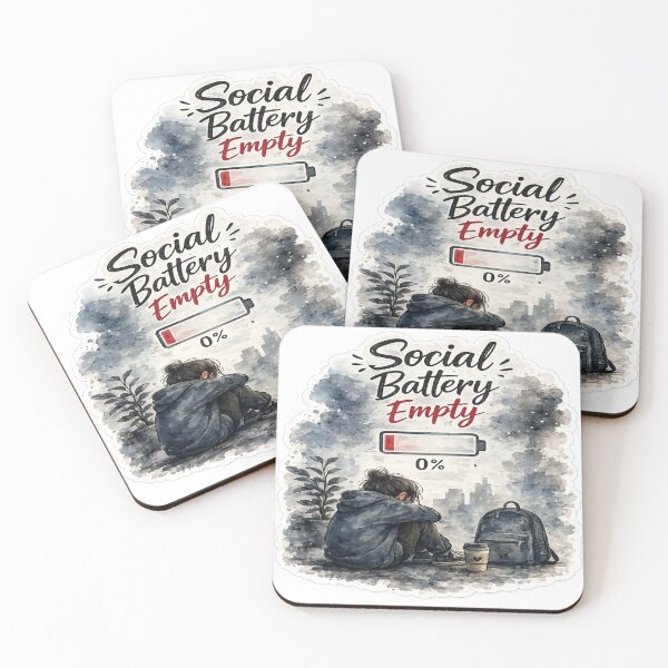 Item preview, Social Battery Empty Sticker designed and sold by Genzfirevibes.