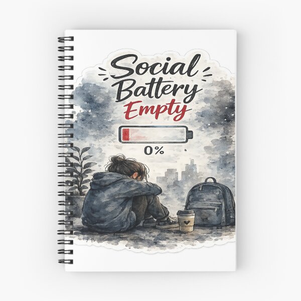 Item preview, Social Battery Empty Sticker designed and sold by Genzfirevibes.