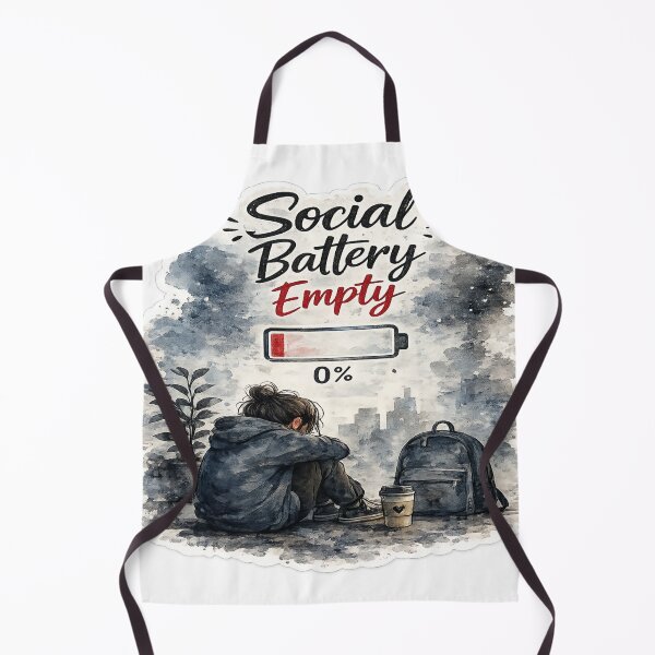 Item preview, Social Battery Empty Sticker designed and sold by Genzfirevibes.