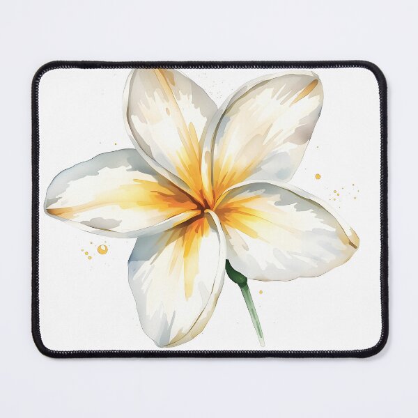 Item preview, Tropical Plumeria Watercolor Painting designed and sold by RawNaturePrints.