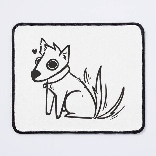 Item preview, Silly Cute Cartoon Goofy Dog Happy Line Art Drawing designed and sold by AloeMonstera.