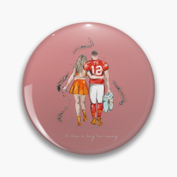 Item preview, Taylor Swift and Travis Kelce Chiefs 87 Football Power Couple Fan Art designed and sold by MakmurMpxgo.