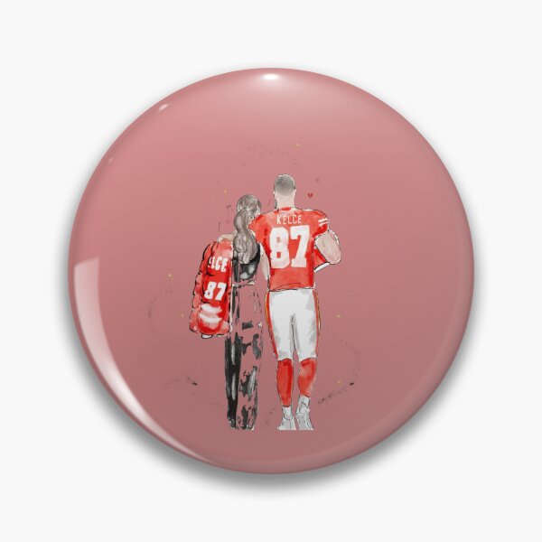 Item preview, Taylor Swift and Travis Kelce Chiefs 87 Football Power Couple Fan Art designed and sold by MakmurMpxgo.