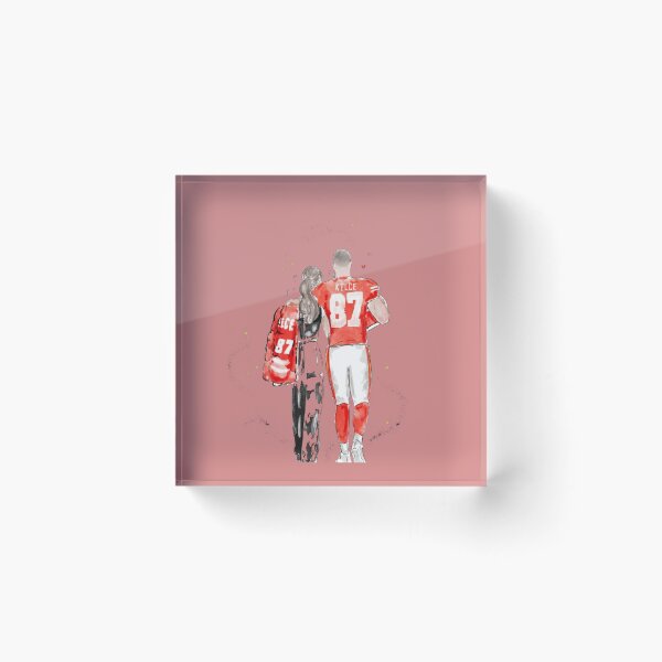 Item preview, Taylor Swift and Travis Kelce Chiefs 87 Football Power Couple Fan Art designed and sold by MakmurMpxgo.