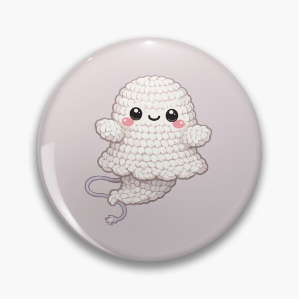 Artikelvorschau, Niedlicher gehäkelter Geist Kawaii Amigurumi Geisterplüsch entworfen und verkauft von SimplePoDesign.