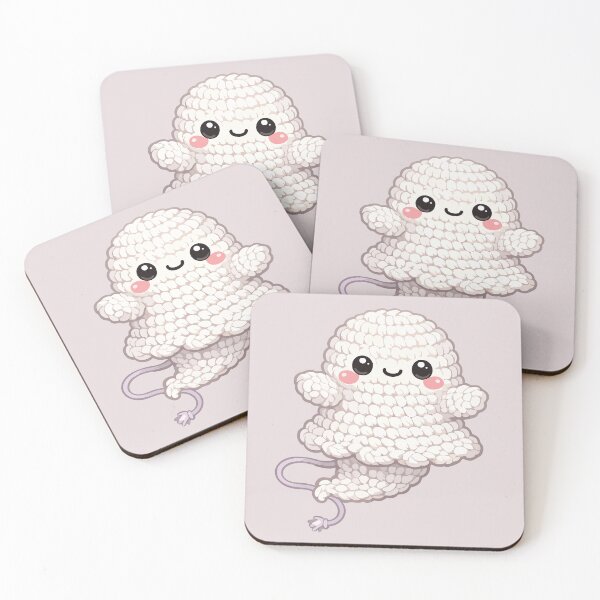 Item preview, Cute Crochet Ghost Kawaii Amigurumi Ghost Plush designed and sold by SimplePoDesign.