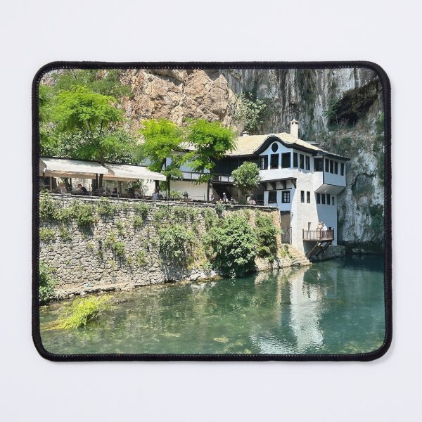 Item preview, Blue Spring House in Cave River – Hidden Natural Spring Landscape Print designed and sold by Quiet Frames Studio.