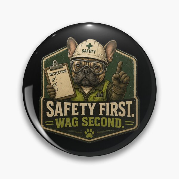 Item preview, Safety First Wag Second French Bulldog Welding Safety Inspector Vintage Design designed and sold by RusticMeadow.