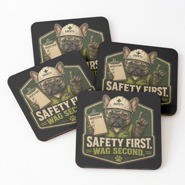 Item preview, Safety First Wag Second French Bulldog Welding Safety Inspector Vintage Design designed and sold by RusticMeadow.