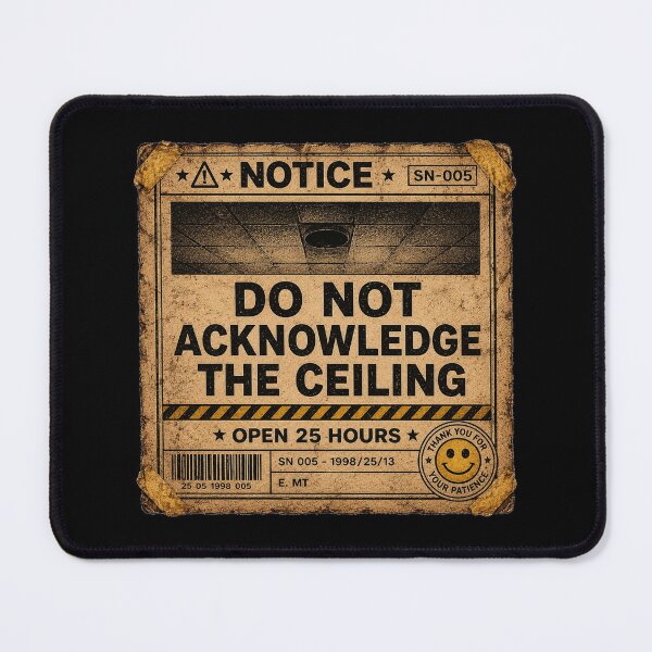 Item preview, Do Not Acknowledge The Ceiling | Weirdcore Liminal Horror Warning designed and sold by Open25Hours.