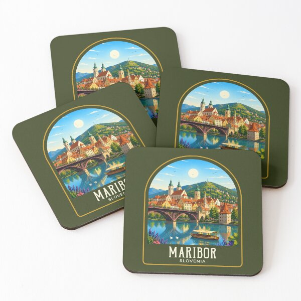 Item preview, Maribor Vintage Travel Illustration designed and sold by HomeLivingCo.