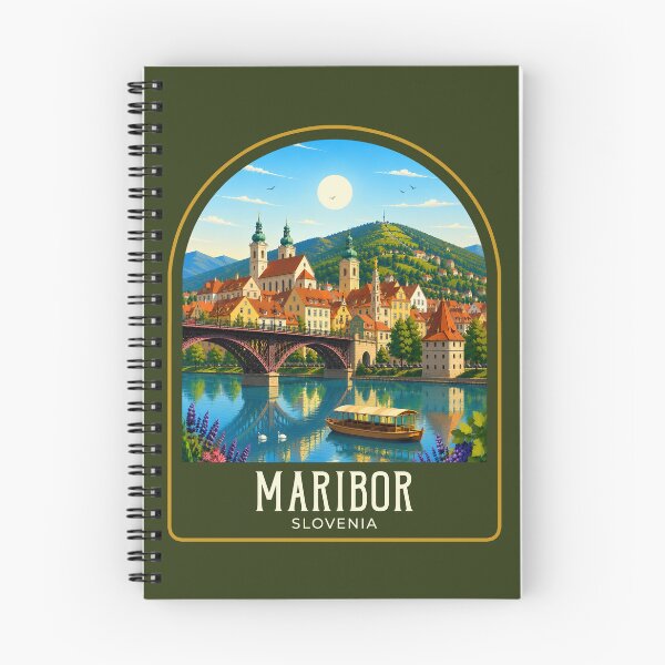 Item preview, Maribor Vintage Travel Illustration designed and sold by HomeLivingCo.