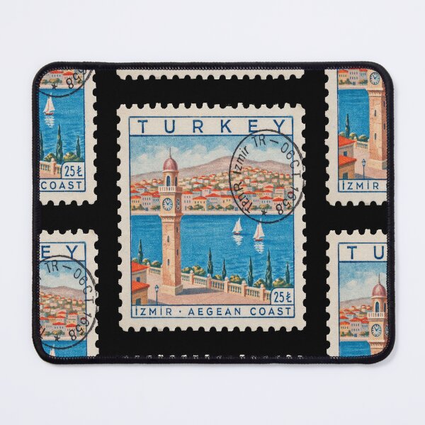 Item preview, Izmir Turkey Aegean Coast Postage Stamp Travel Sticker designed and sold by stickercuffs.