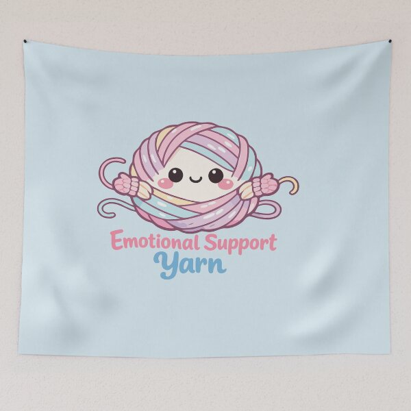 Item preview, Emotional Support Yarn Cute Kawaii Crochet designed and sold by SimplePoDesign.