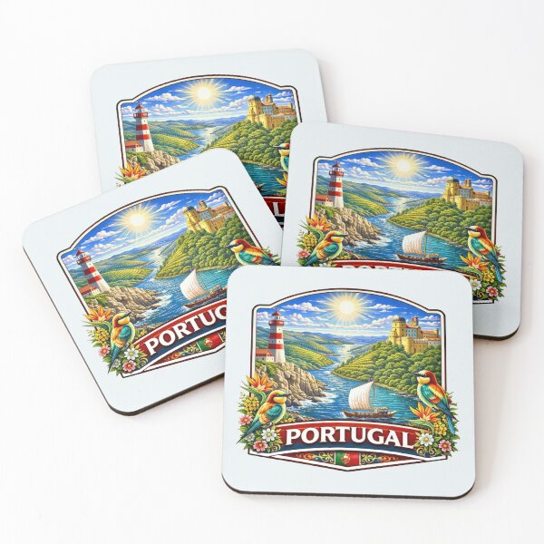 Item preview, Portugal - Douro River, Lighthouse and Hilltop Castle designed and sold by Myra365Art.