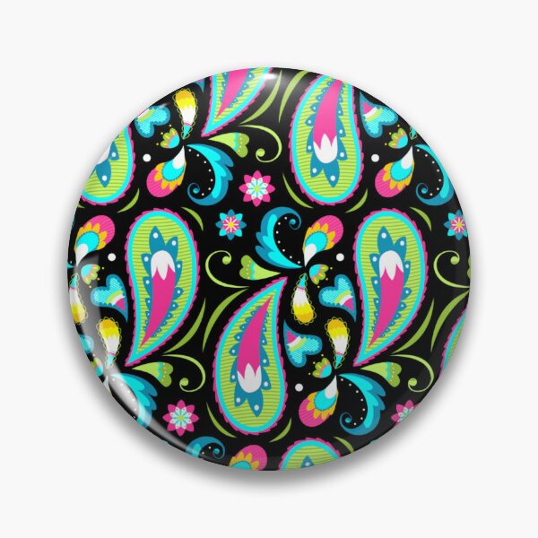 Item preview, Bright Paisley Pattern Pink Teal Lime Green Boho Summer Floral Graphic T-Shirt designed and sold by DERA RAY.