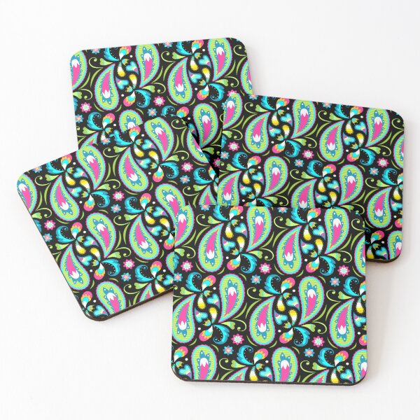 Item preview, Bright Paisley Pattern Pink Teal Lime Green Boho Summer Floral Graphic T-Shirt designed and sold by DERA RAY.
