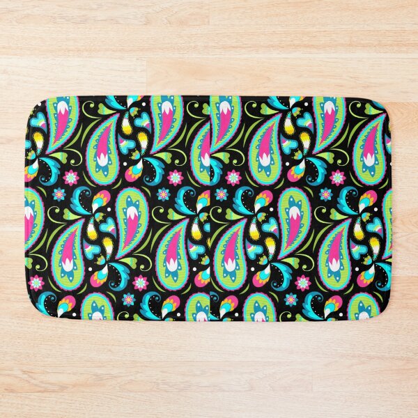 Item preview, Bright Paisley Pattern Pink Teal Lime Green Boho Summer Floral Graphic T-Shirt designed and sold by DERA RAY.