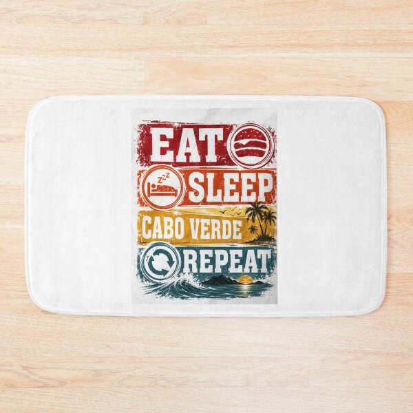 Item preview, Eat Sleep Cabo Verde Repeat designed and sold by SMARTKIT  DESIGNAGENCY.