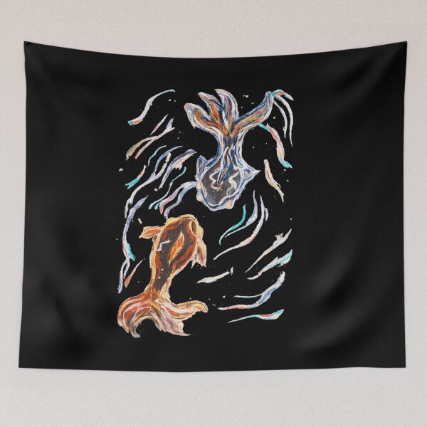 Item preview, Abstract Koi Fish Brushstroke Art T-Shirt – Japanese Yin Yang Koi Painting Tee designed and sold by clockedoutwearshop.