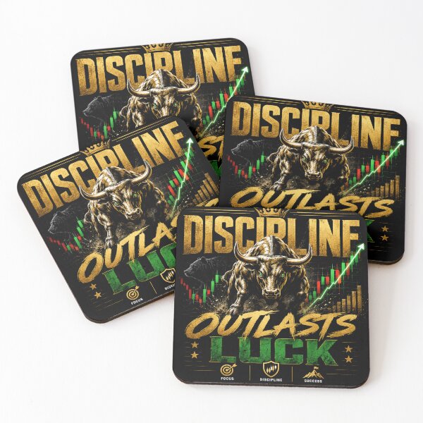 Item preview, Discipline Outlasts Luck Trading Motivation designed and sold by PipForgeStudio .