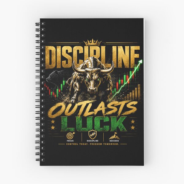 Item preview, Discipline Outlasts Luck Trading Motivation designed and sold by PipForgeStudio .