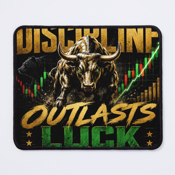 Item preview, Discipline Outlasts Luck Trading Motivation designed and sold by PipForgeStudio .