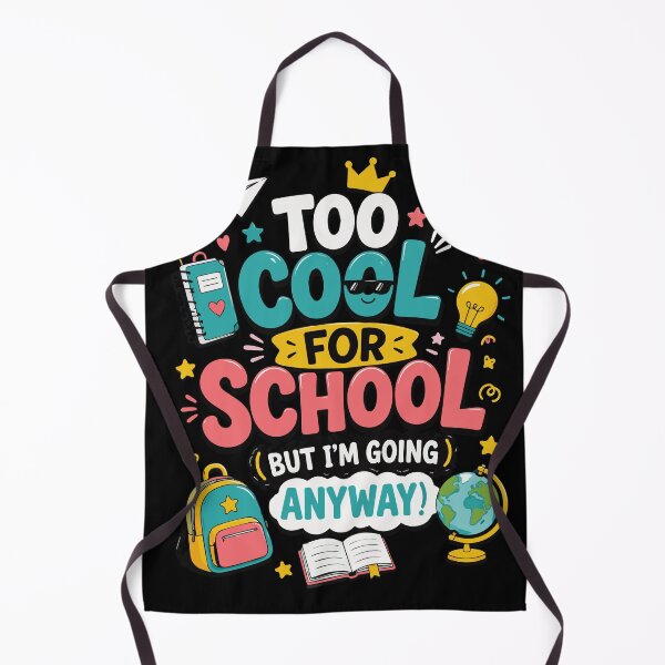 Item preview, Too Cool for School (But I'm Going Anyway) – Fun Back to School Typography Design designed and sold by Huddy-clothes.