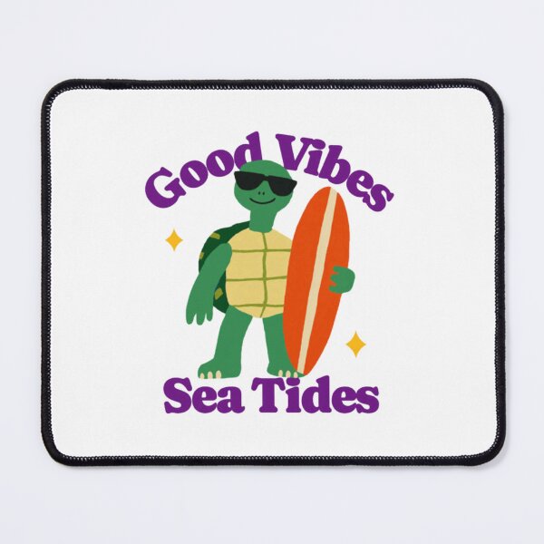 Item preview, Surfing Turtle Good Vibes Sea Tides Illustration designed and sold by HealthyOceansS.