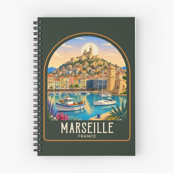 Item preview, Marseille Vintage Travel Illustration designed and sold by HomeLivingCo.