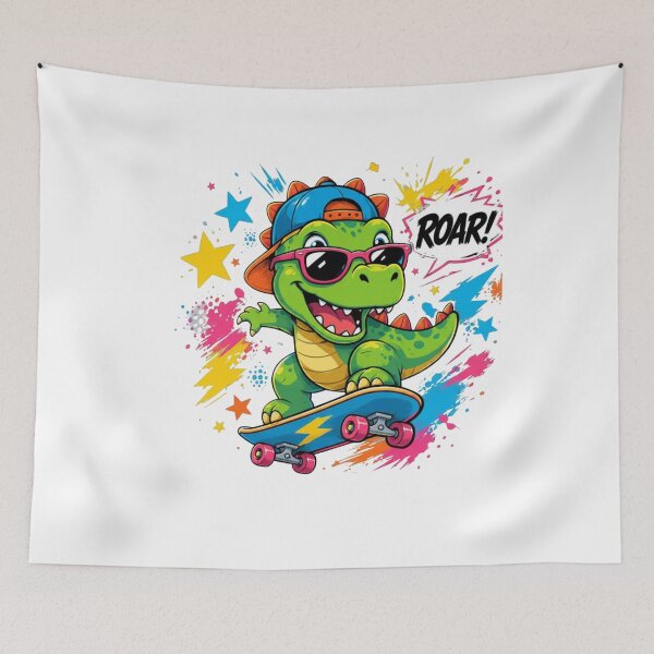 Item preview, Rad Dino on a Skateboard designed and sold by MySthore.